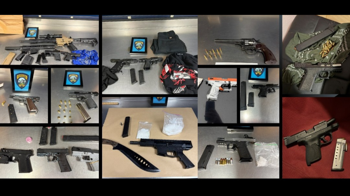Merced police said they seized 23 guns during its gang crackdown in January.