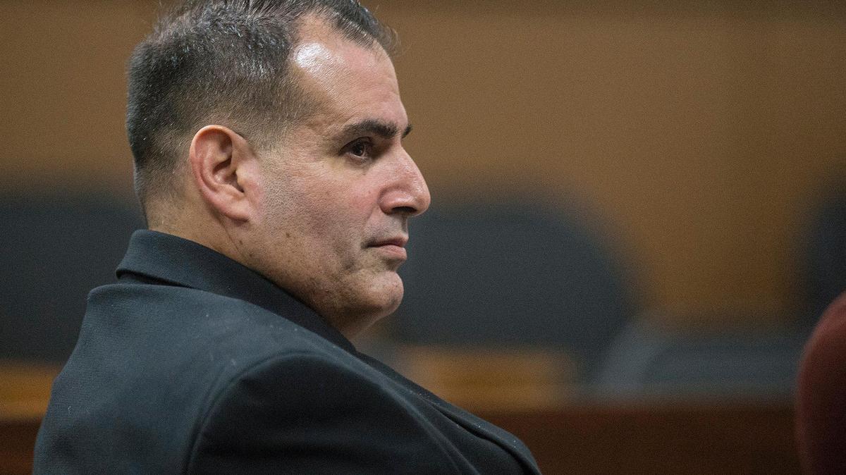 Former Atwater Police Chief Samuel Joseph appears in Merced County Superior Court in front of Judge Brian McCabe in Merced, Calif., on Monday, Dec. 2, 2019. Joseph was removed from the position of Atwater police chief in January of 2018.
