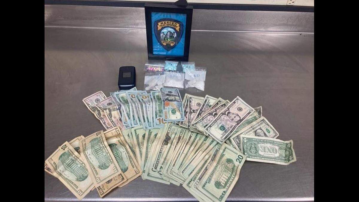A 51-year old Merced man was arrested after police found 227 fentanyl tablets, 41 grams of methamphetamine, and $2,194 in cash in his vehicle on Friday, May 5, 2023.