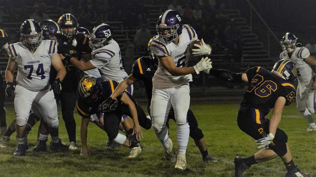 Livingston running back Carlos Baez has rushed for 986 yards and 10 touchdowns on 100 carries this season. The Wolves host Waterford in the Sac-Joaquin Section Division VI playoffs on Friday, Nov. 12, 2021.