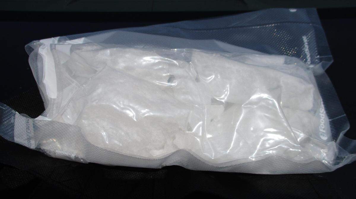 This one-pound bag of crystal methamphetamine was found in a vehicle that was originally stopped by California Highway Patrol officers for a broken windshield Thursday, Aug. 23, 2018, off Interstate 5 sought of Nees Avenue in Fresno County, according to a news release.