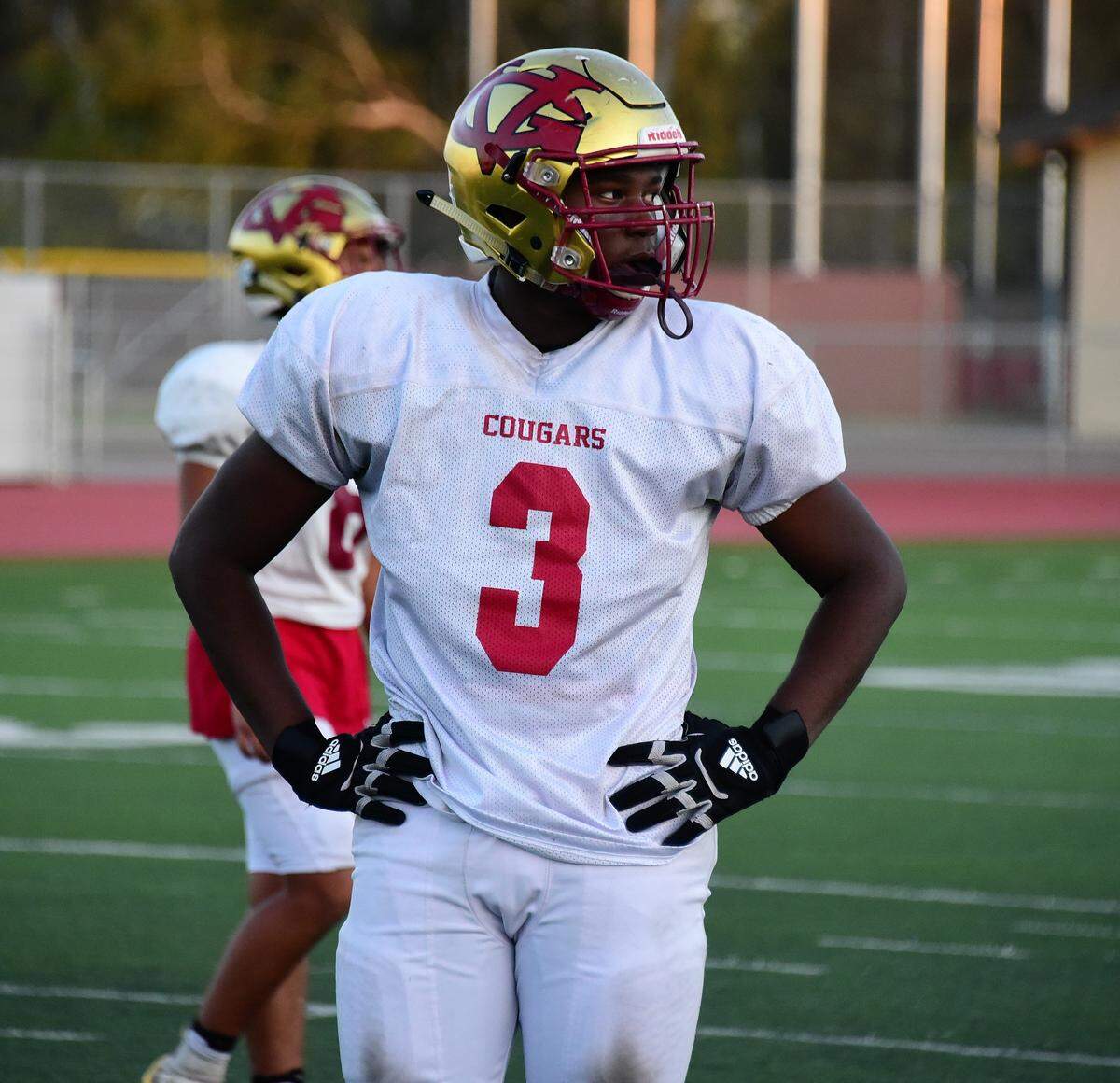 Golden Valley sophomore Jamarcus Phillips plays both ways on the offensive and defensive line for the Cougars. 