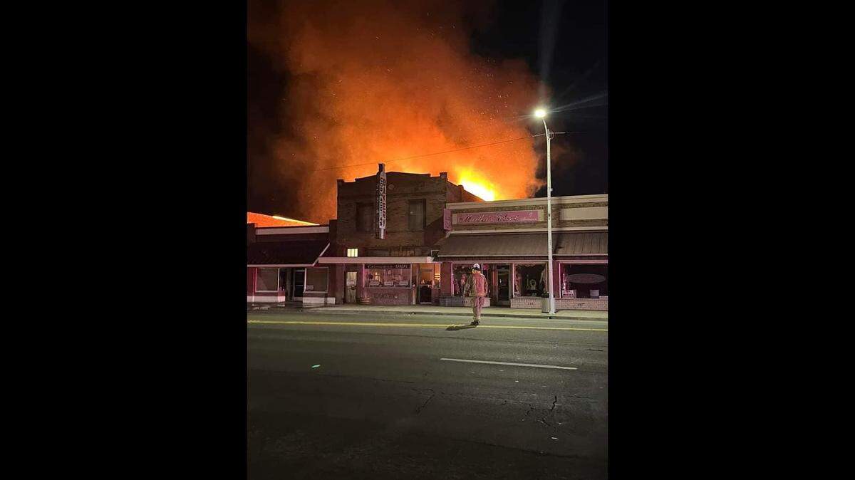 Fire crews battled a blaze that destroyed an apartment located atop the historic Cornaggia’s Bakery building in Chowchilla early on Saturday, June 11, 2022. There were no injuries reported.