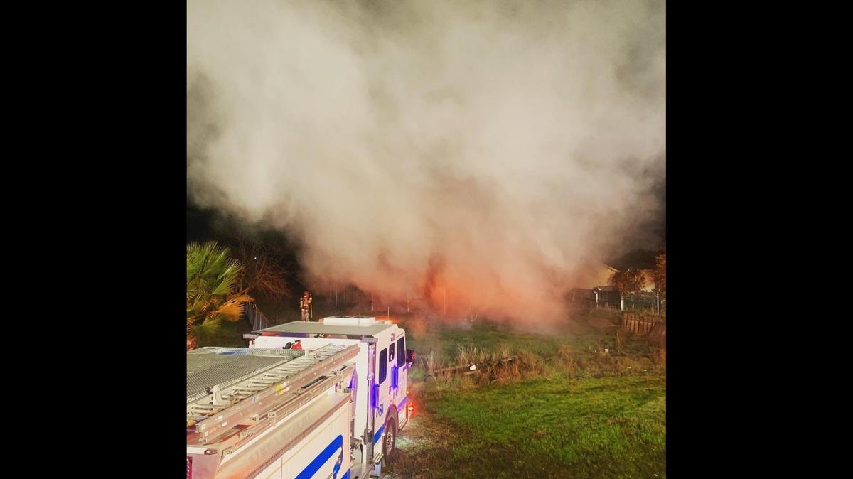 California Department of Forestry and Fire Protection, Merced County crews responded at about 3:30 a.m. Thursday, to a structure fire at a home in the area of Highway 59 and West Cardella Road, just outside the City of Merced, according to a Cal Fire news release. Fire officials said the home was not occupied at the time of the fire and the cause if the fire is under investigation. Image courtesy of Cal Fire Merced County.
