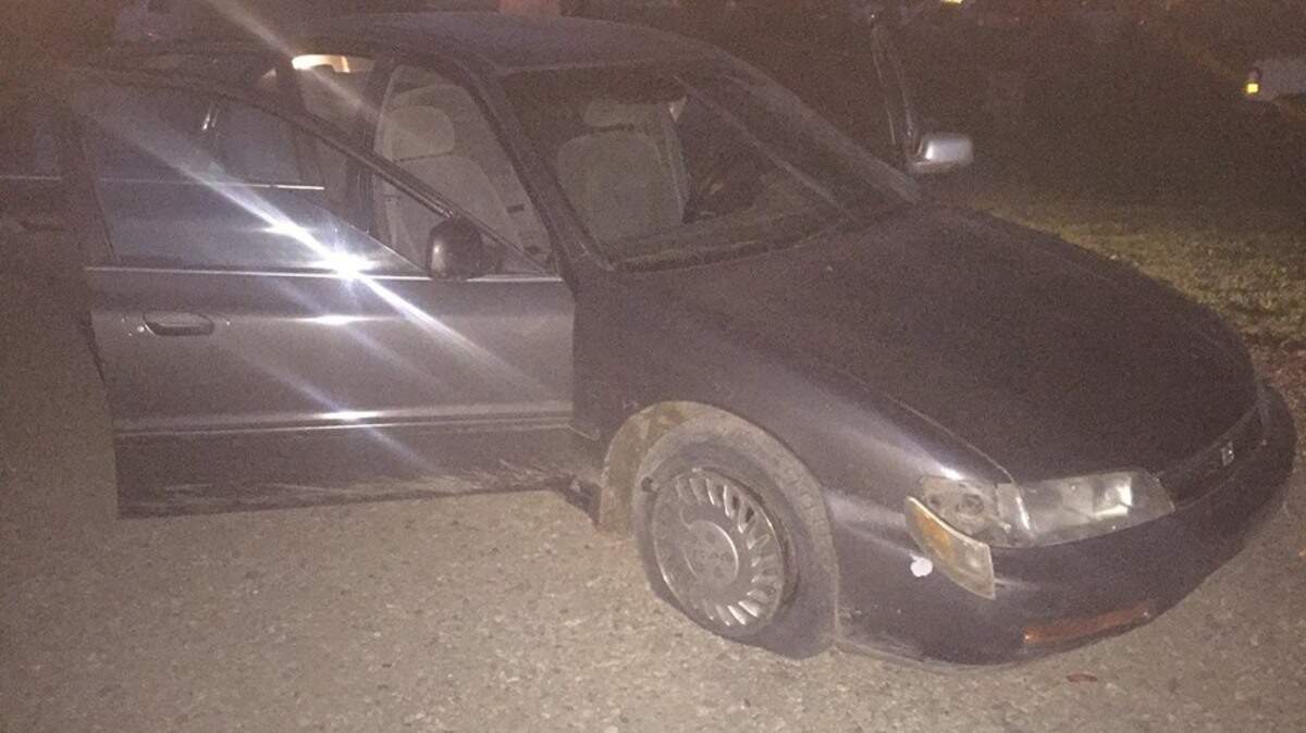 A man tried to evade law enforcement on Monday, May 21, 2018, while driving on a flat tire in Dos Palos, according to police.