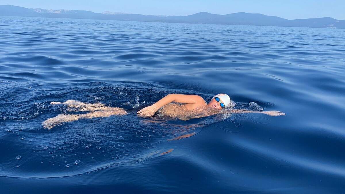 Los Banos 14-year old James Savage became the youngest swimmer to swim the length of Lake Tahoe on Aug. 1, swimming from Camp Richardson in South Lake Tahoe to the Hyatt Regency in Incline Village, Nevada.