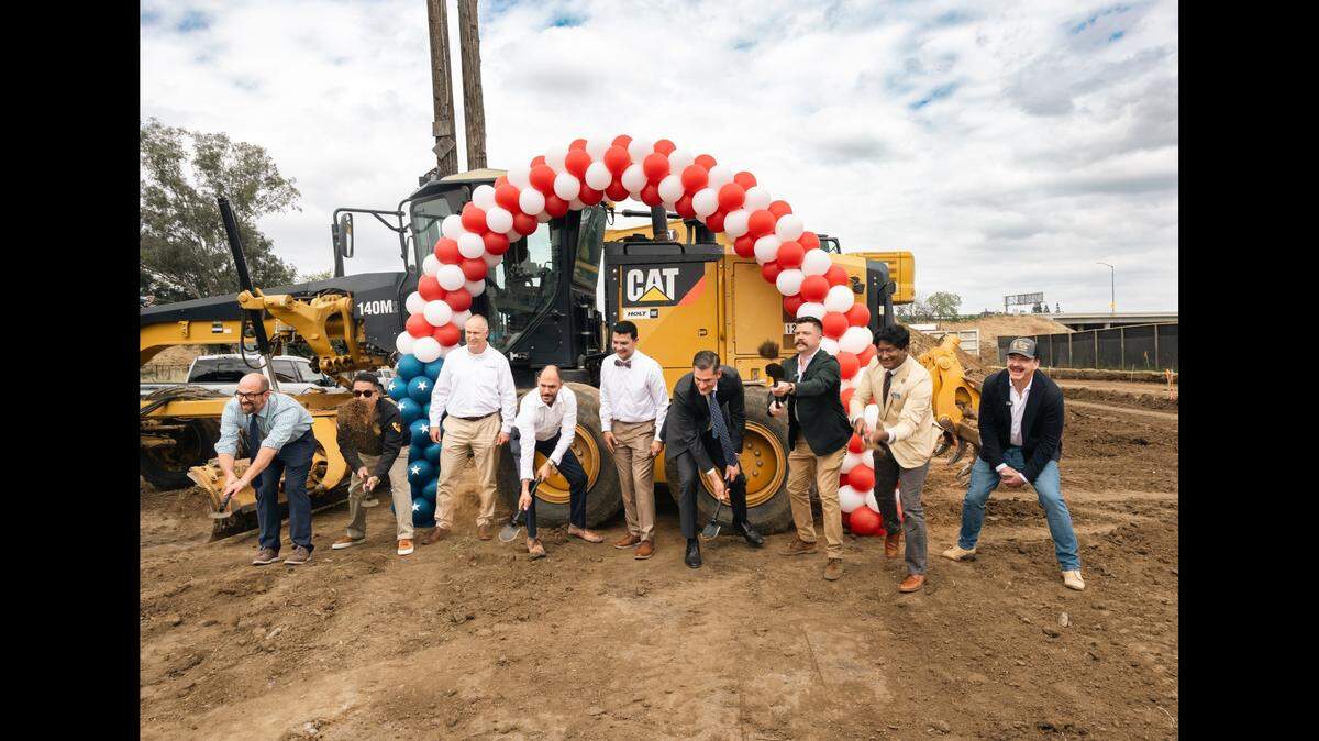 A groundbreaking ceremony for a project funded by California’s Homekey program at 125 E. 13th Street in Merced, Calif, on Thursday, April 17, 2025. Image courtesy of Micah Diele.