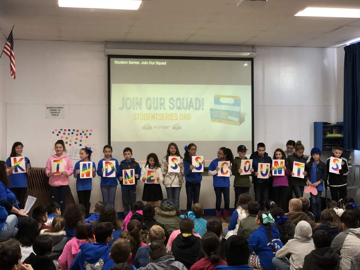 Students at Charleston Elementary kick off the Great Kindness Challenge, which is a program that has a goal to create a culture of kindness and prevent bullying.