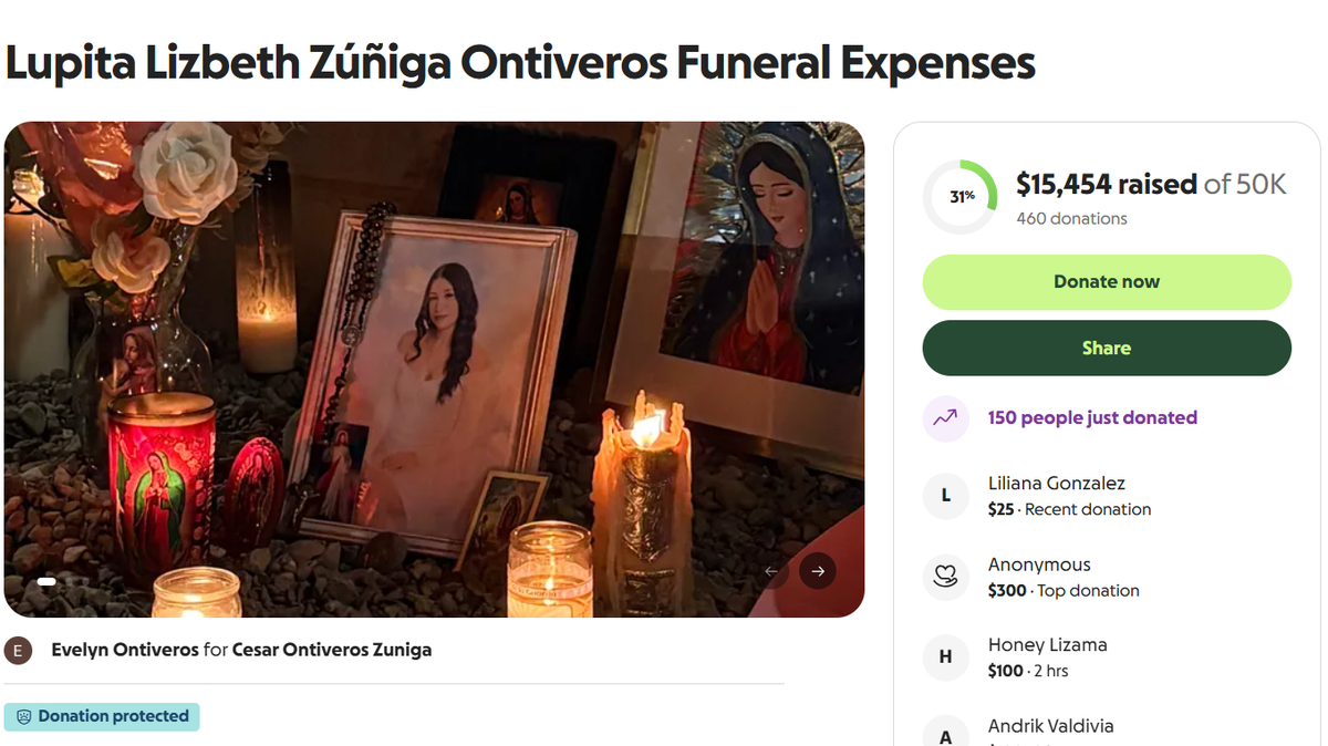 A GoFundMe page has been started to help pay funeral expenses for 21-year-old Lupita Ontiveros of Stockton.