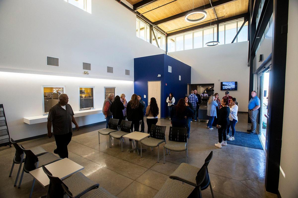 The new Los Banos Police Department headquarters located at 1111 G Street during a grand opening ceremony in Los Banos, Calf., on Friday, Nov. 3, 2023. In a separate ceremony Friday afternoon, Ray Reyna was sworn in as the new Los Banos Police Chief.
