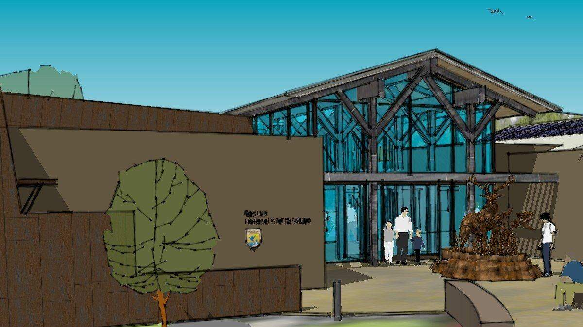 courtesy of catalyst architecture, llc
Artist's rendering of the new visitors center and headquarters building planned for the San Luis National Wildlife Refuge near Los Banos.