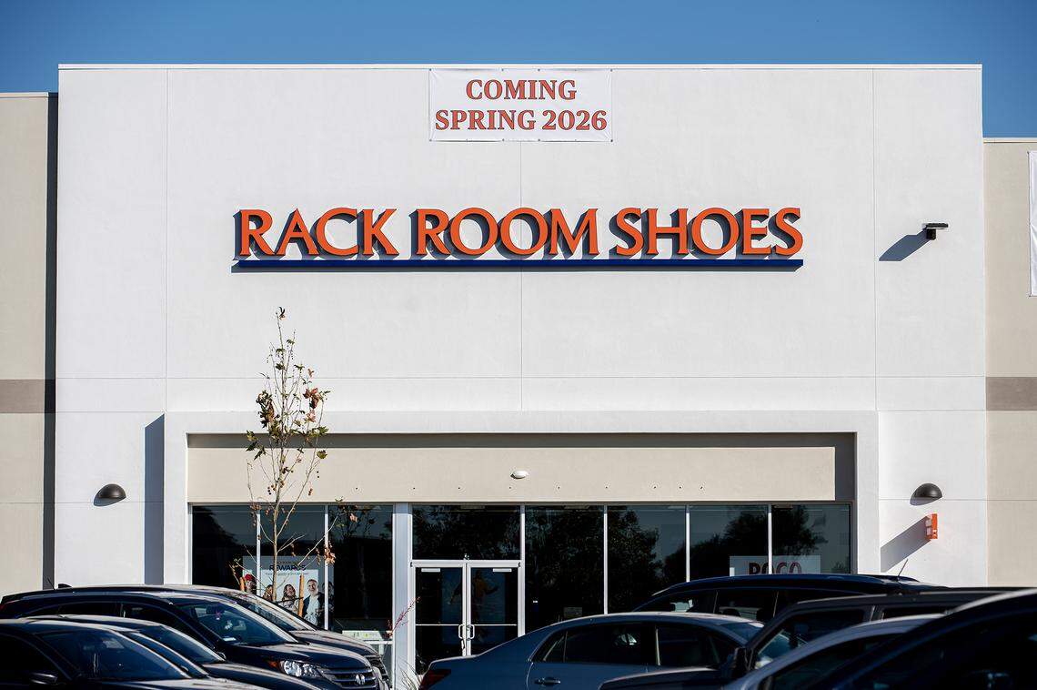 A new Rack Room Shoes location under construction at the Shoppes at Merced in Merced, Calif., on Tuesday, Oct. 28, 2025.