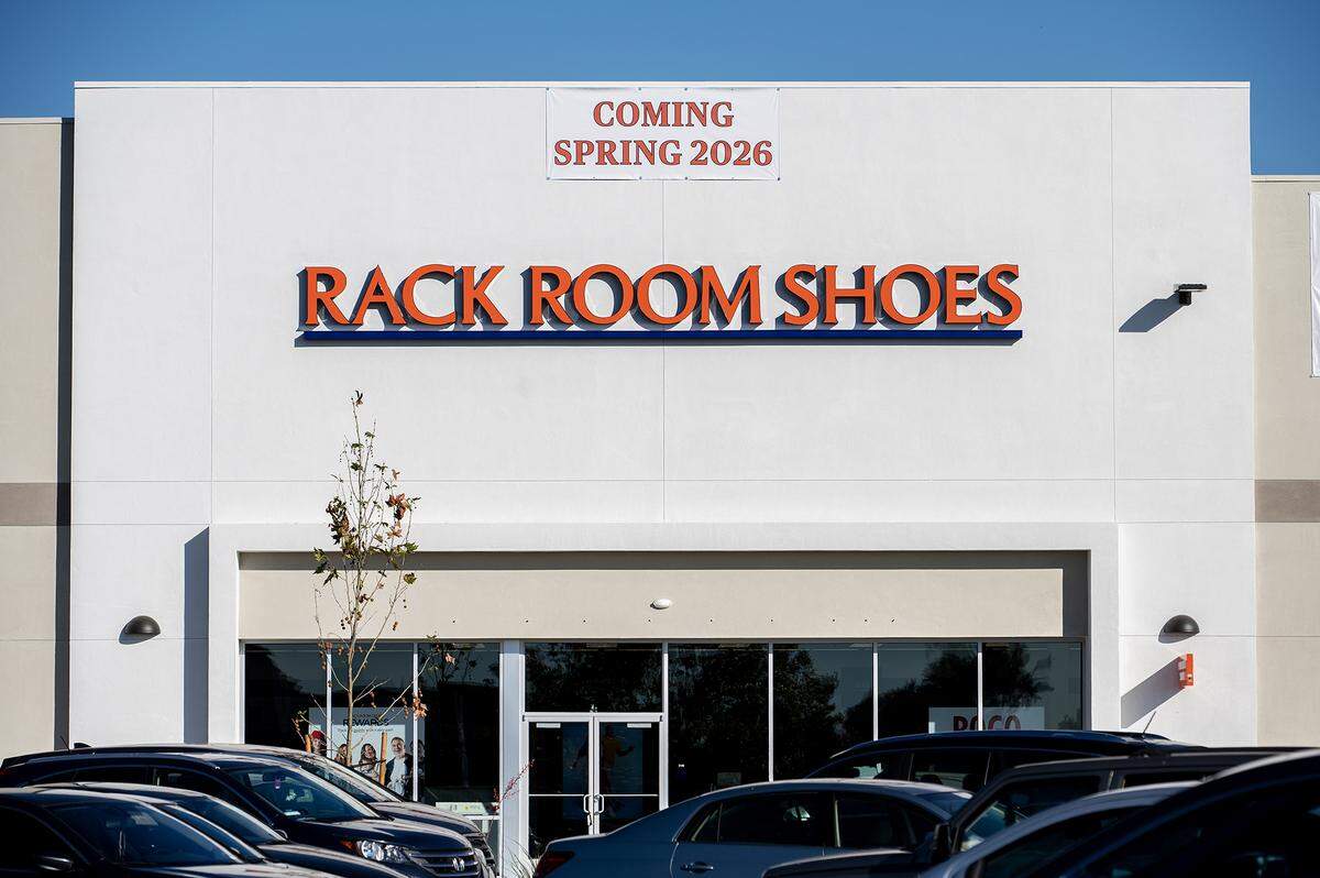 A new Rack Room Shoes location under construction at the Shoppes at Merced in Merced, Calif., on Tuesday, Oct. 28, 2025. 