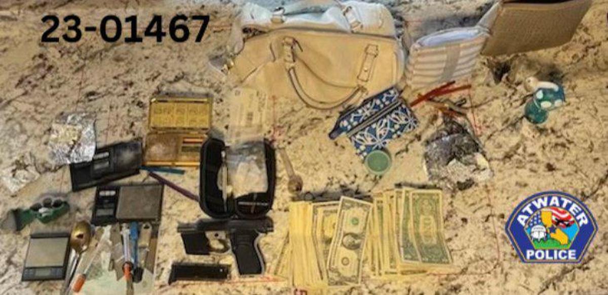 A narcotics investigation resulted in eight arrests as well as the seizure of drugs and a firearm, according to the Atwater Police Department.&nbsp;Image courtesy of Atwater Police Department.