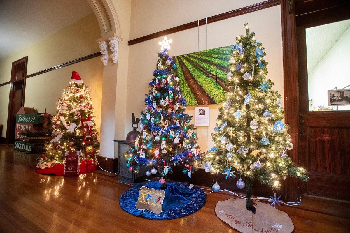 Christmas trees on display at the Merced County Courthouse Museum on Tuesday, Nov. 26, 2024. The annual Christmas tree exhibit features more than 80 trees and runs through Dec. 30. A Christmas Tree open house will be held on Dec. 1 and include live entertainment including musical performances.