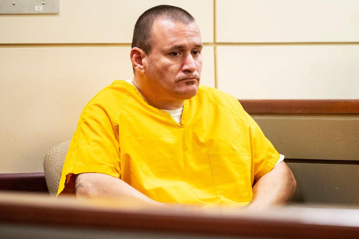 Alberto Salgado, 41, appears before Judge Carol Ash in Merced County Superior Court in Merced, Calif., on Wednesday, June 14, 2023. Salgado has been charged as an accessory in the Oct. 2022 kidnapping and killing of an 8-month-old, her parents and uncle.