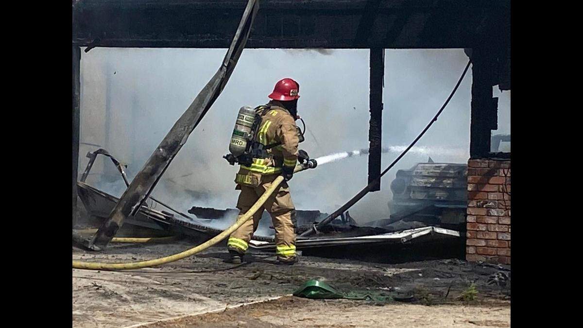 Firefighters from Merced County Fire and Atwater City Fire responded to a structure fire near Juniper Avenue and Castle Street in Atwater, Calif. on Tuesday, Aug. 2, 2022.