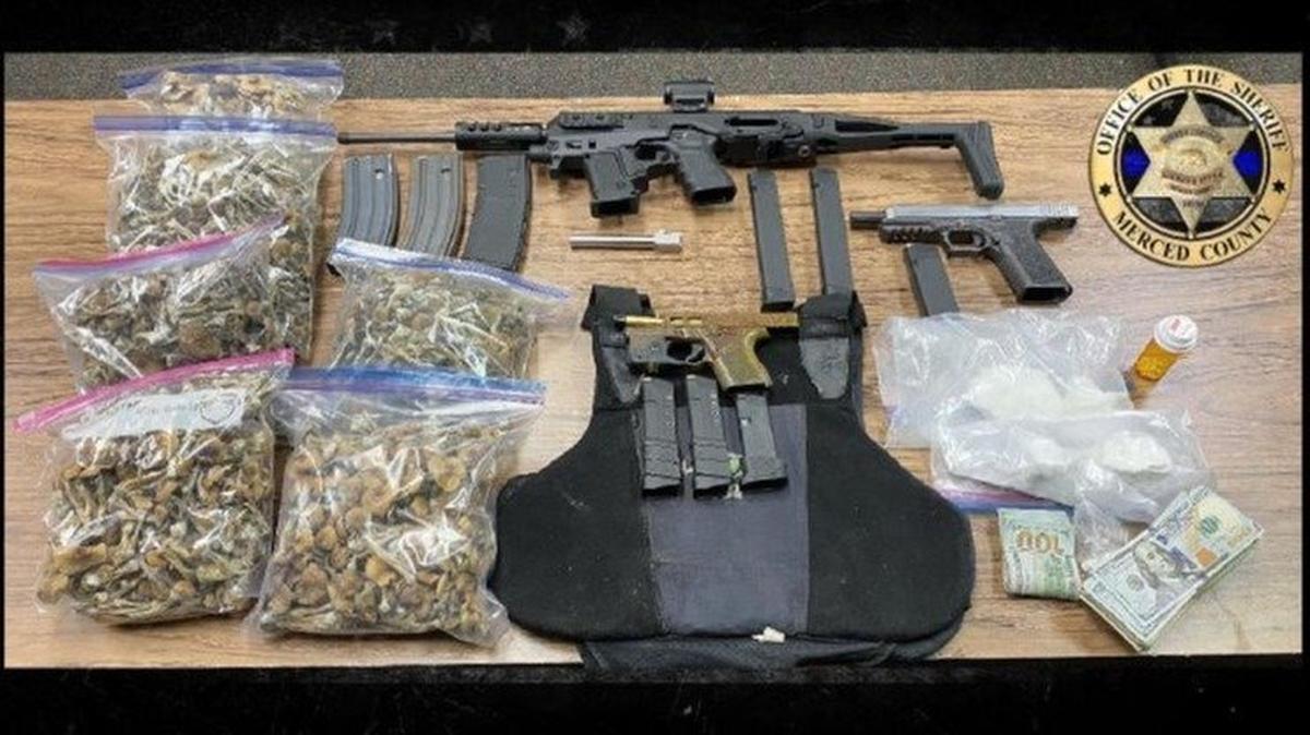 A Merced man was arrested by Merced County SheriffÕs deputies on Thursday, after guns and drugs were found during a search in the 400 block of Glendon Place, according to the Merced County SheriffÕs Office. Image courtesy of Merced County SheriffÕs Office.