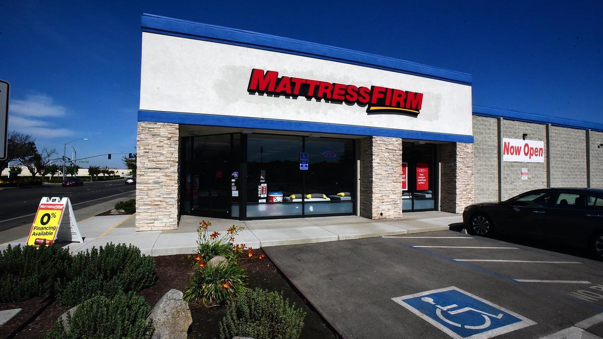 Mattress Firm, located at 1414 R Street in Merced, Calif., on Friday, Oct. 5, 2018. The chain mattress retailer announced Friday that it will be closing 700 stores nationwide.