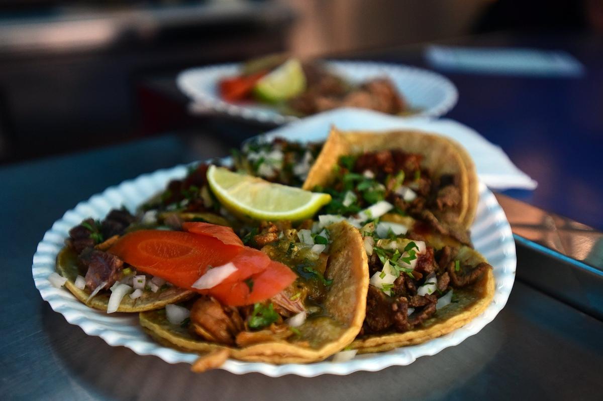 Tacos featured in the Taco Truck Throwdown.