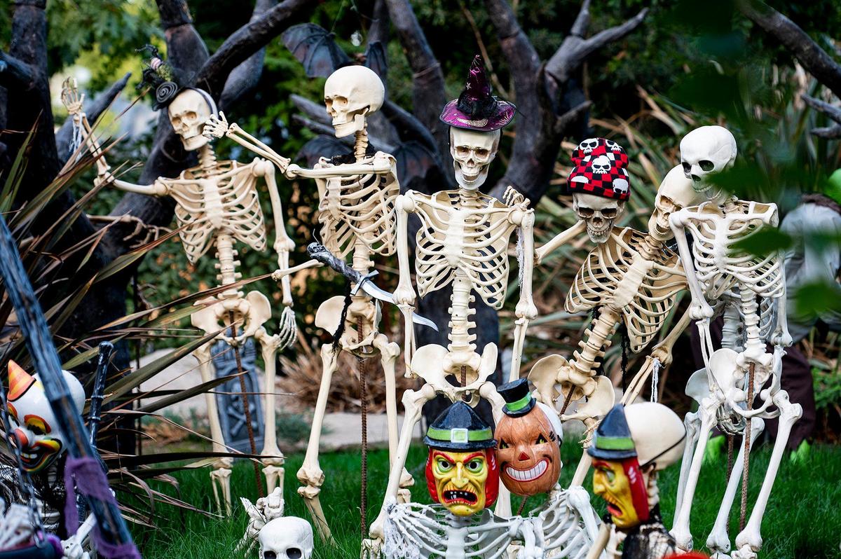 Halloween decorations at the home of Ken and Harmony Anderson on Oregon Drive in Merced, Calif., on Thursday, Oct. 20, 2022.
