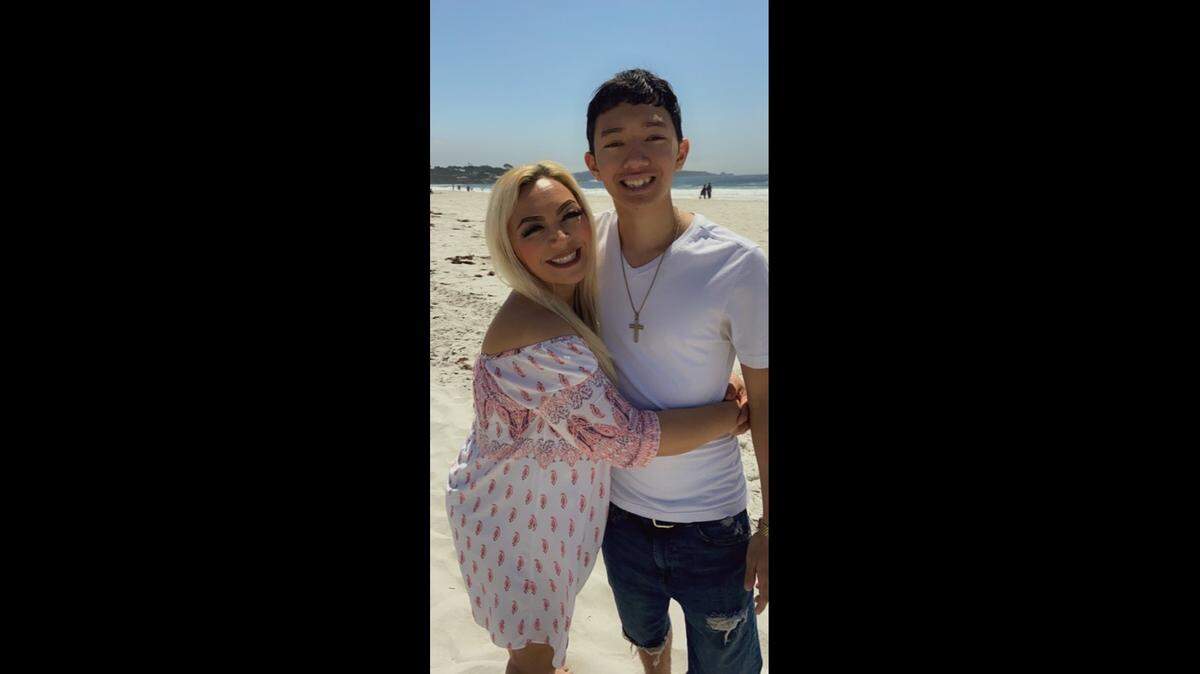 Desiree Cady poses with her son William Bailey. Bailey recently overcame a long battle with the coronavirus and heart surgery to repair two heart valves that doctors believe were damaged partly due to COVID-19.