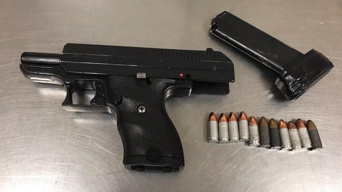 A convicted felon was arrested after officers found a firearm and ammunition at a residence in Merced, according to police. Photo courtesy of the Merced Police Department.