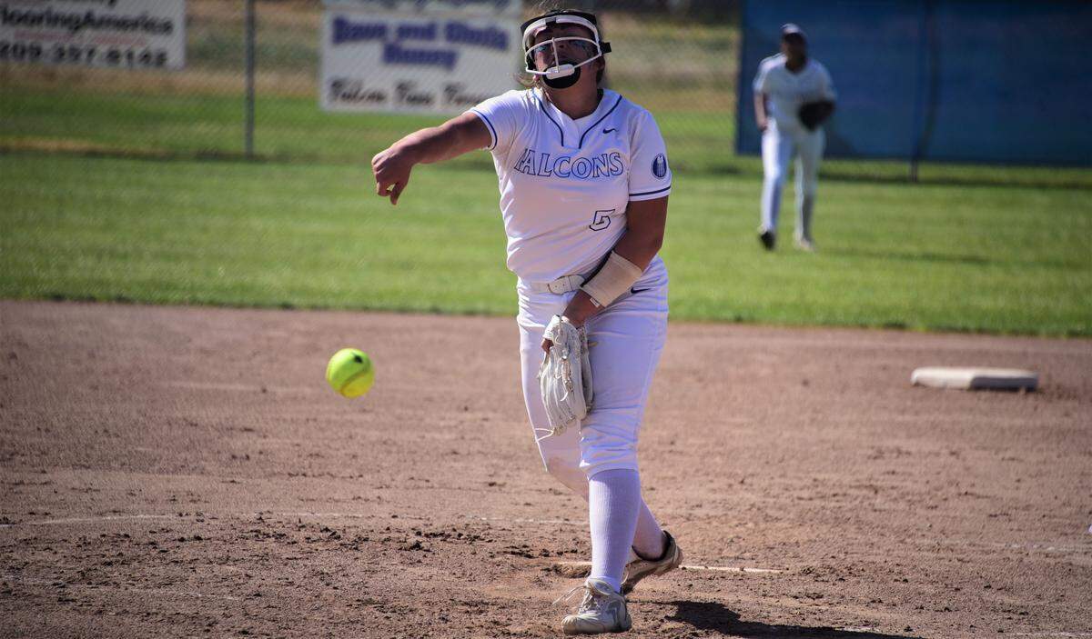 Atwater High senior Amelie Valdez leads the state with 309 strikeouts this season. Valdez struck out 13 hitters in a 2-1 win over Golden Valley on Tuesday, May 3, 2022 at Atwater High School.