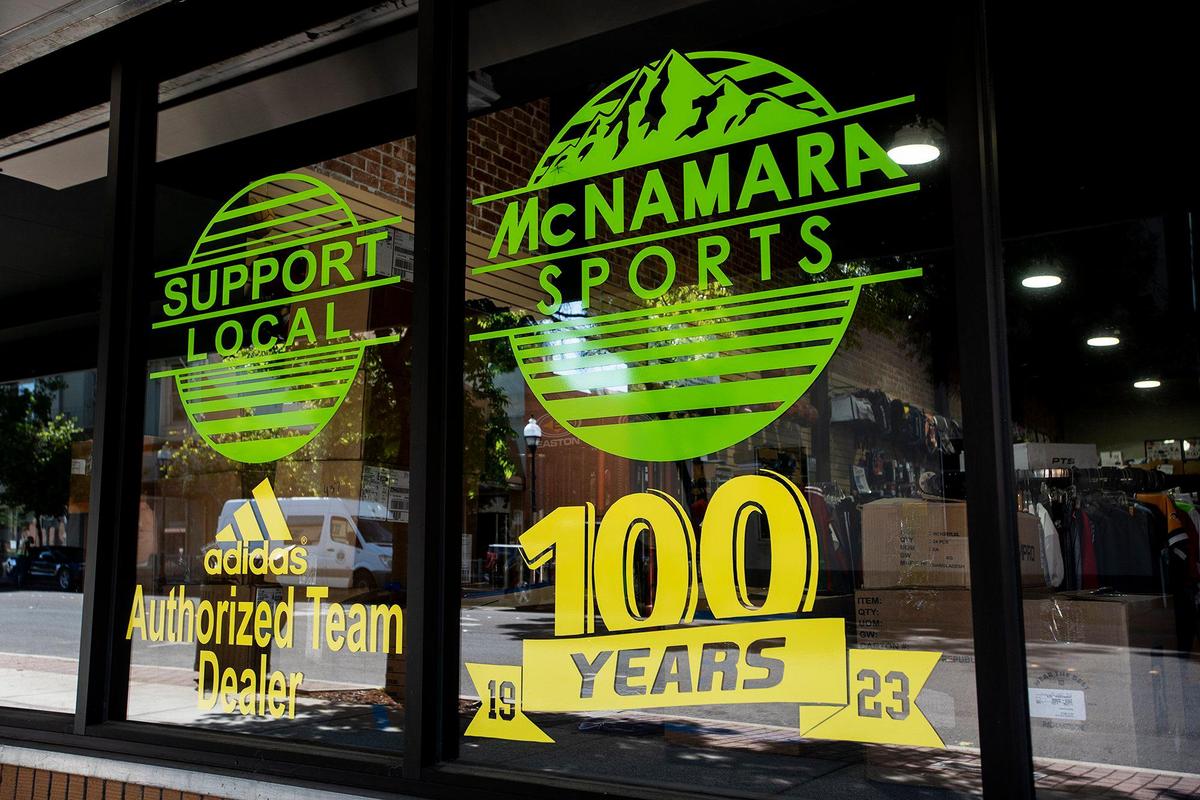 McNamara Sports located at 437 W. 18th Street in Merced, Calif., on Monday, May 8, 2023. The family owned store which sells athletic equipment, team uniforms, business apparel and offers screen printing and embroidery services, is celebrating 100 years in business