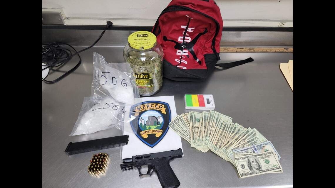 Traffic stop leads to arrest for firearm, drugs in Merced, CA | Merced ...