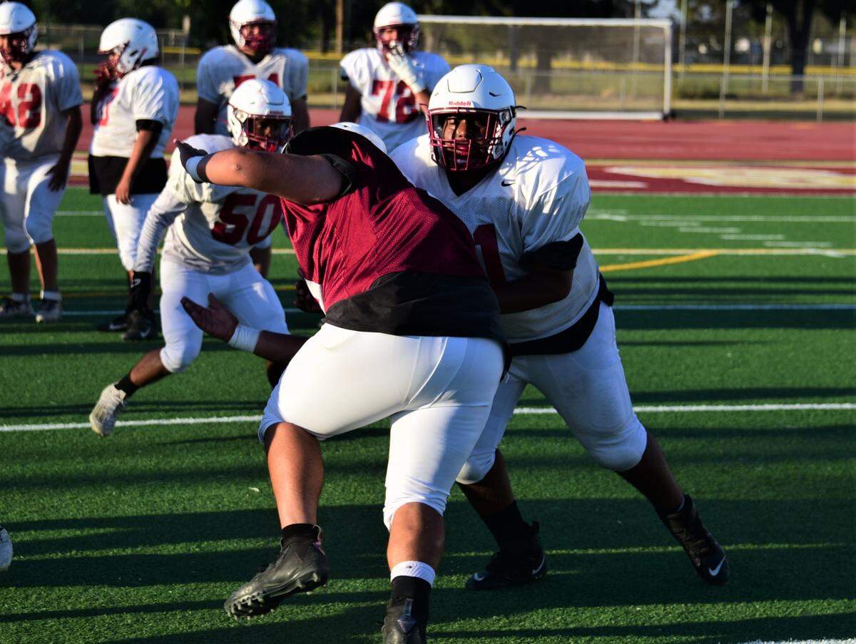 Golden Valley junior Karmelo Graves (71) is playing with a heavy heart this season after his father Michael Graves died in a traffic collision just a few weeks before the start of the football season.