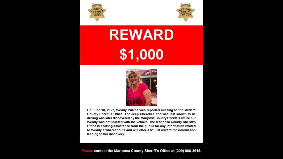 The disappearance of a woman last seen in Mariposa County in June of 2022, is now being investigated as a homicide, according to the Mariposa County Sheriff’s Office. Authorities said a vehicle the woman was driving was found with her blood inside. Image courtesy of Mariposa County Sheriff’s Office.