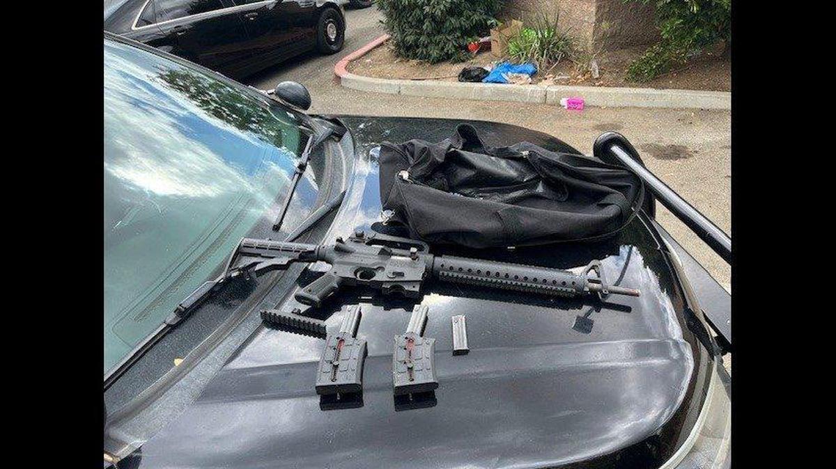A 38-year-old man accused of robbing a woman and ramming a vehicle into a police cruiser in Merced on Saturday was arrested after a pursuit, according to the Merced Police Department. Image courtesy of Merced Police Department.