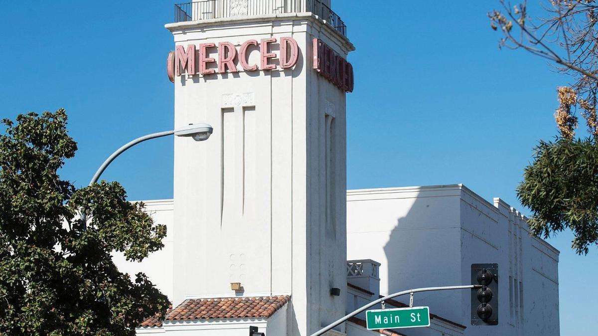 A view of the Merced Theatre in downtown Merced, Calif., on Friday, Oct. 6, 2017.