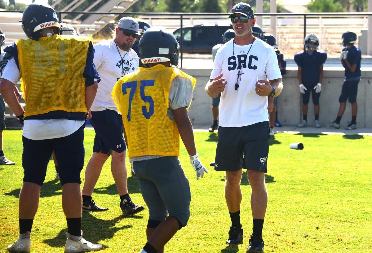Stone Ridge Christian head coach Anthony DeJager is preparing his team to open their new on-campus stadium in their first game on Aug. 23, 2024 against Calaveras.