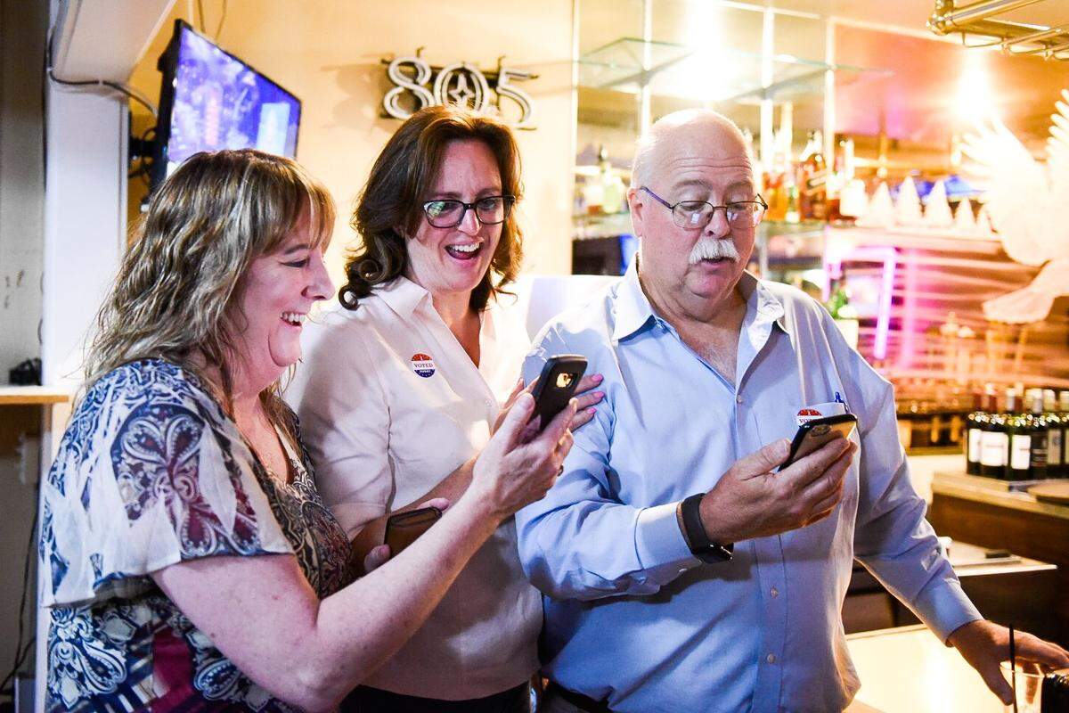 At center, Kimberly Helms Lewis, a 47-year-old veteran government attorney and prosecutor, surged ahead early when the polls closed in Merced and never looked back.