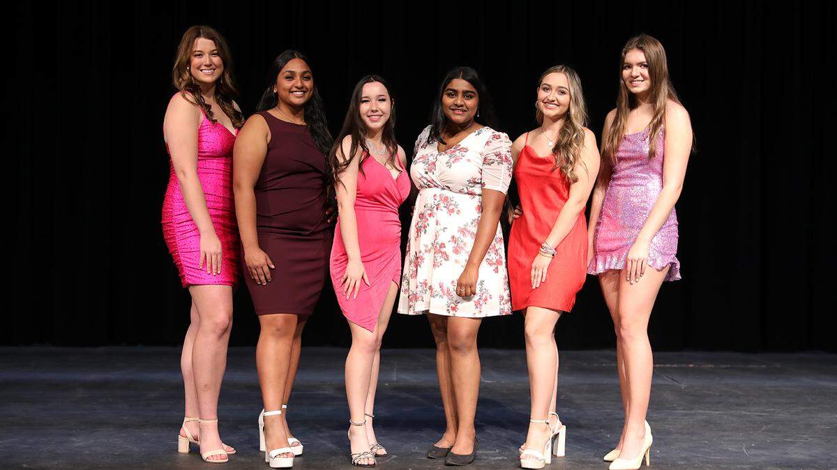 Local candidates competing for titles at the Miss Merced County Competition on Nov. 5, 2022 from left to right: Madison Beach, Siya Lakireddy, Chloe Gentry, Ananya Veerapaneni, Bianca Trindade and Giselle Alexander. Beach, Lakireddy and Gentry are competing for Miss Merced County’s Outstanding Teen and Veerapaneni, Trindade and Alexander are competing for Miss Merced County.
