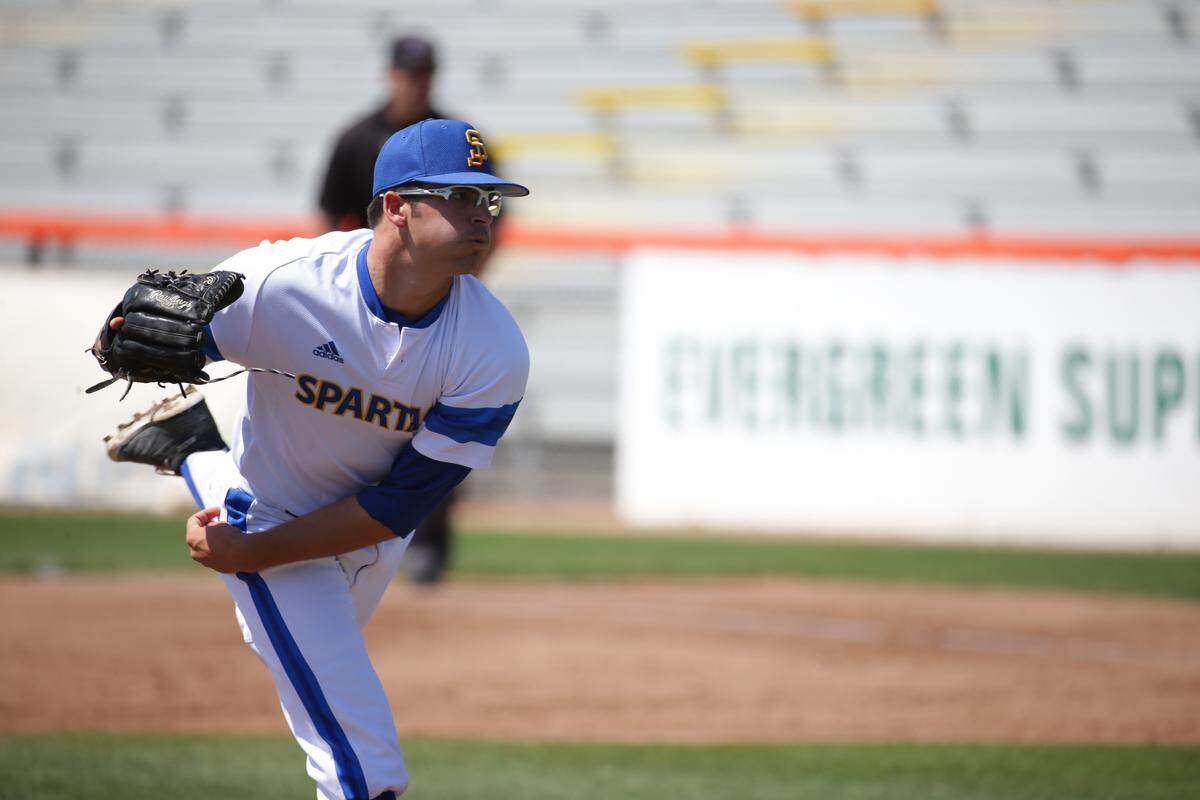 San Jose State junior Andrew Mitchel was named the Mountain West Conference Co-Pitcher of the Year this season. Photo by Kym Fortino/San Jose State Athletics.