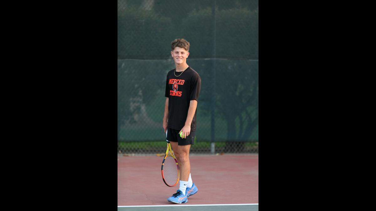 Merced High School senior Erol Ayik is the Merced Sun-Star Boys Tennis Player of the Year.