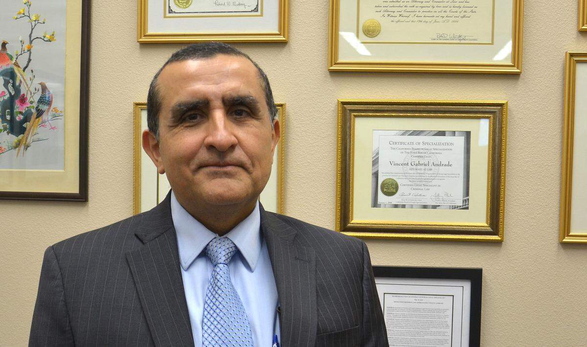 The Merced County Board of Supervisors approved the promotion of Vincent Andrade to the Merced County Public Defender position on Oct. 22, 2019. Andrade is pictured here in his office on Nov. 1, 2019.