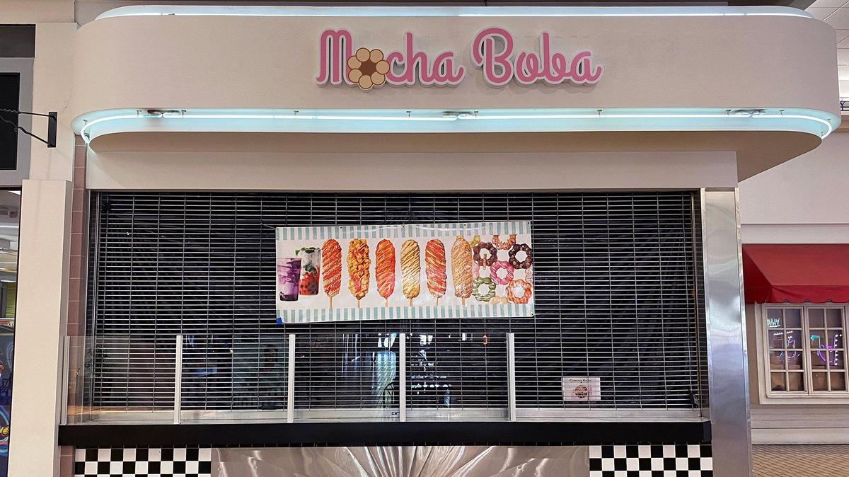 The new Mocha Boba location inside the Merced Mall on Friday, March 28, 2025. The establishment, which will offer a variety of boba teas, Korean corn dogs, mochi donuts and more, is expected to open in May.