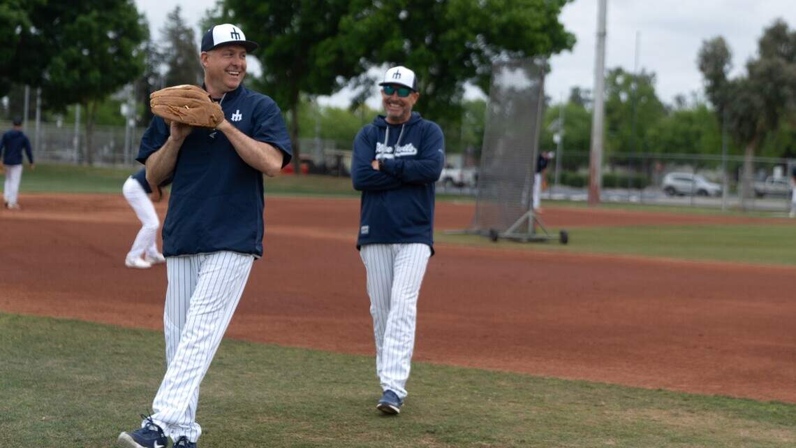 Adam Gray practices at Merced College ahead of Congressional Baseball Game