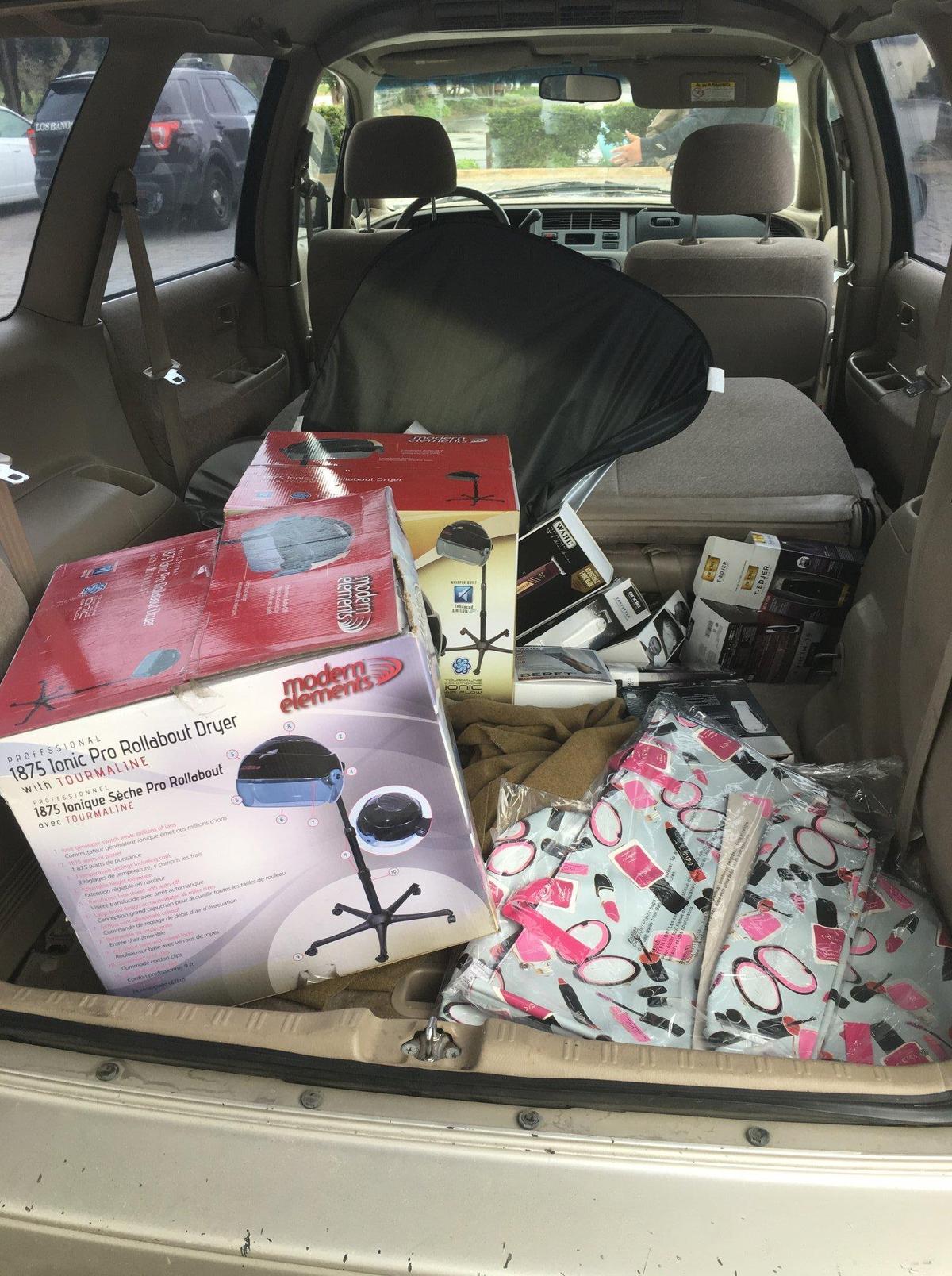 Los Banos Police said they have arrested one person after witnesses told them a van drove through the front of a beauty supply business and two people were seen loading merchandise into the vehicle. Photo courtesy of the Los Banos Police Department.