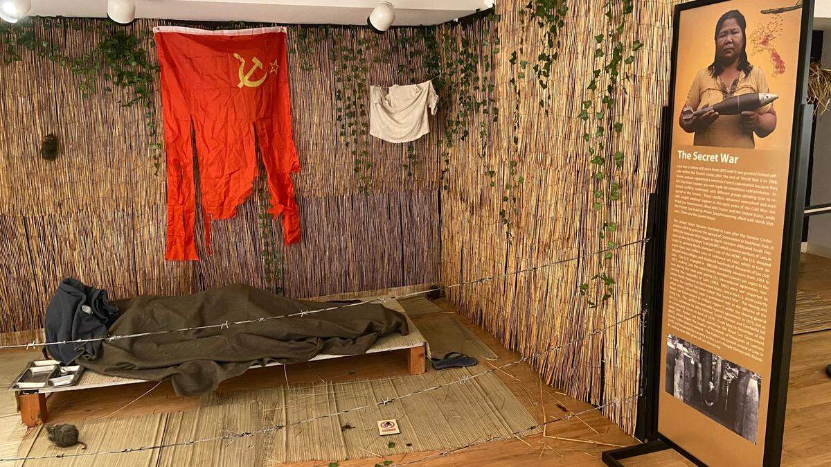 Part of the “Between Two Worlds” exhibition on display at the Merced MAC, depicting life for many Laotian refugees who came to the United States.