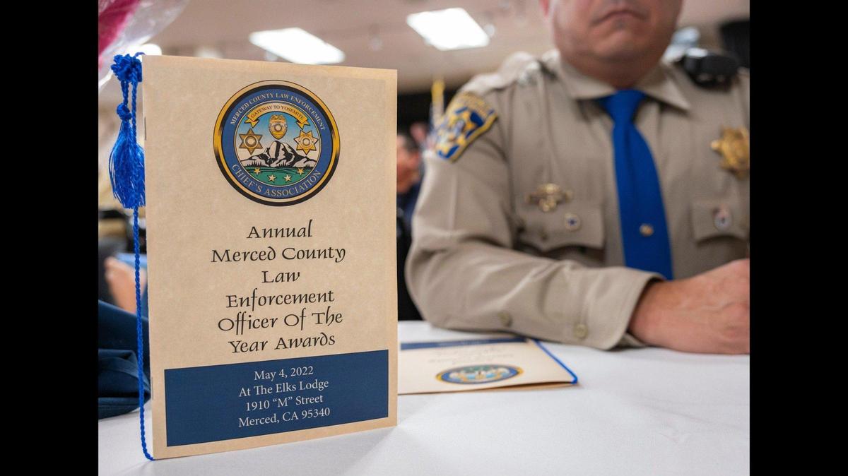 Law enforcement officers throughout Merced County were honored at the Elks Lodge in Merced on May, 4, 2022 during the annual Merced County Law Enforcement Officer of the Year Awards. Image courtesy of California Highway Patrol.