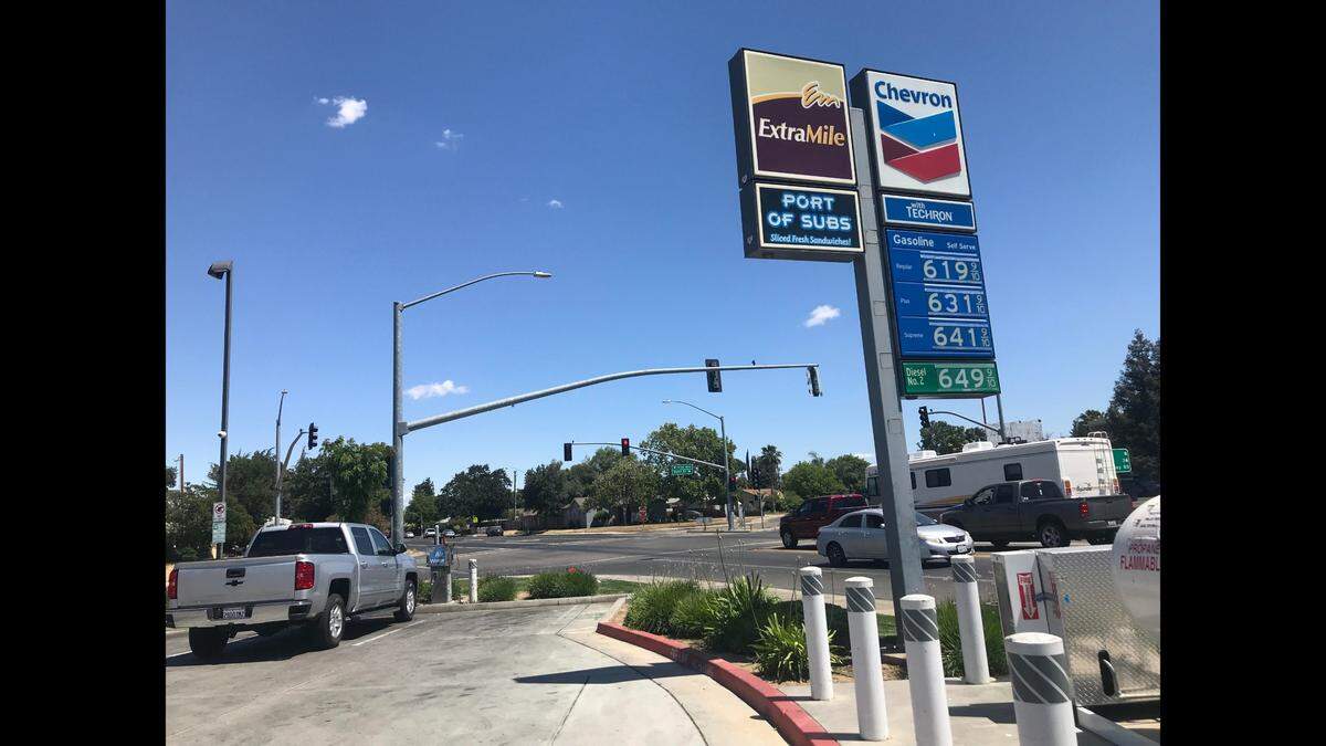 Gas station in Merced.