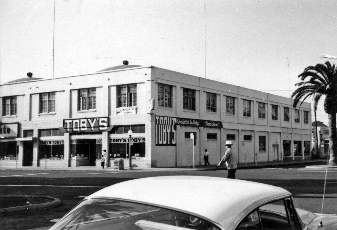 Thorington Building, 1959. Thorington Garage was remodeled into a store and housed Toby’s Variety in 1959.