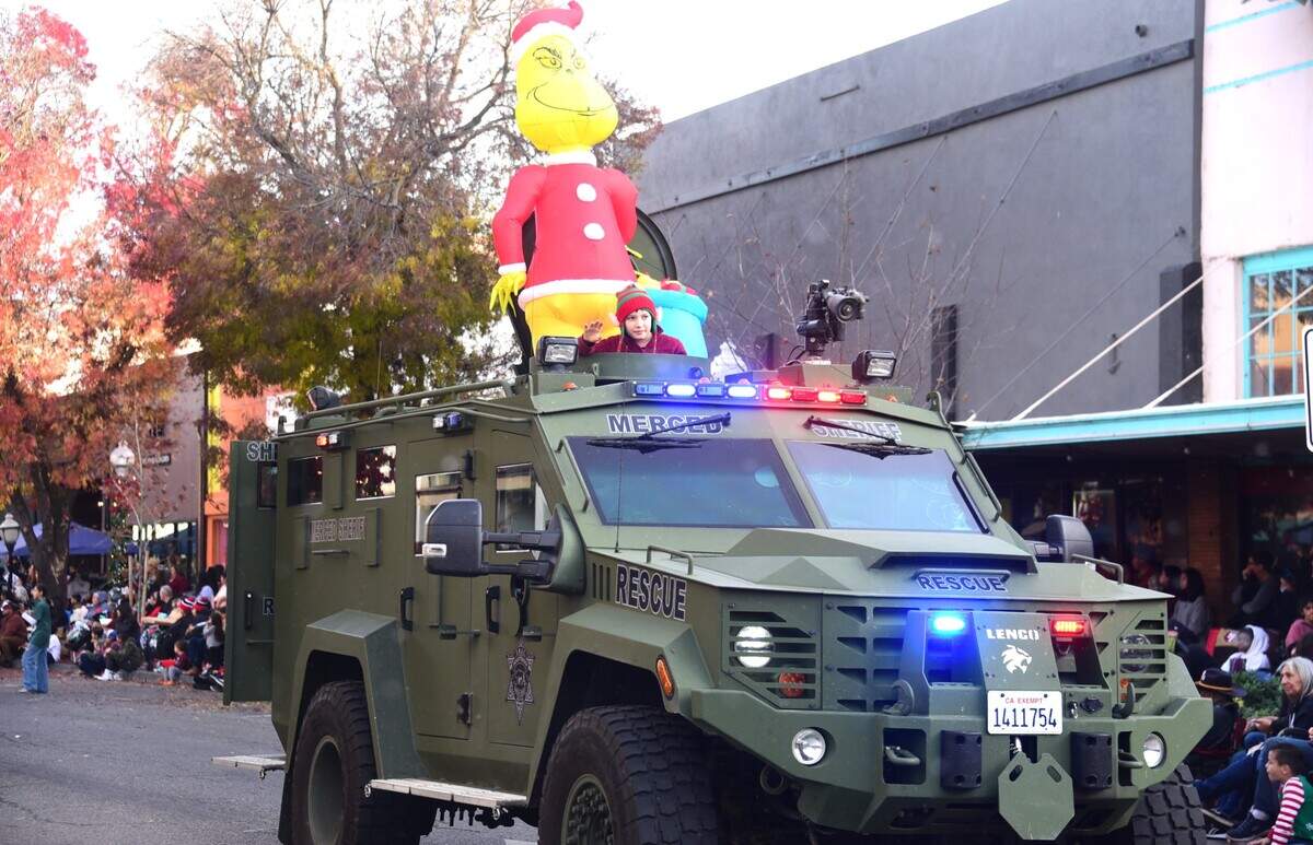 Many local law enforcement organizations took part in the annual Merced Christmas Parade on Saturday, Dec. 2, 2023 in Merced, Calif.