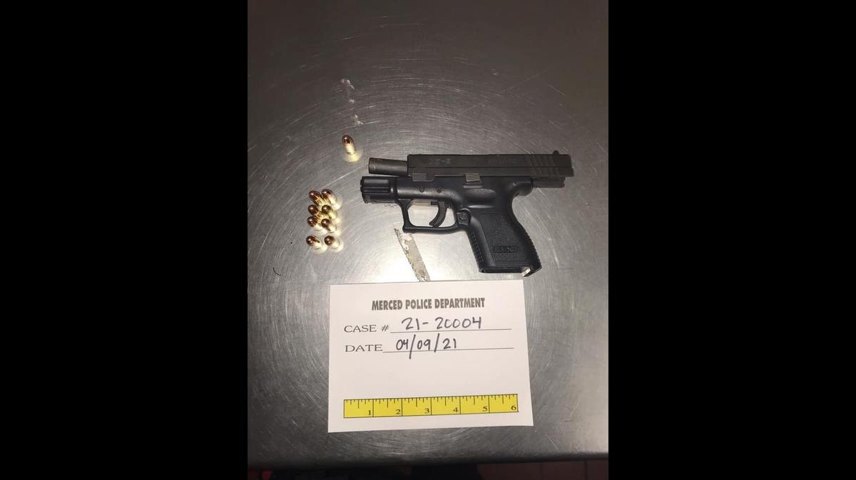 Four people who police say are gang members were arrested after a loaded gun was found during a traffic stop in Merced on Friday, according to the Merced Police Department. 