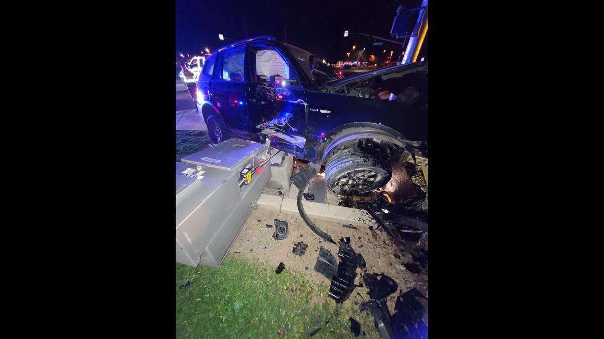 Merced police say a crash reported Sunday, Feb. 13, 2022 at Yosemite Avenue and G Street was caused by a DUI driver.
